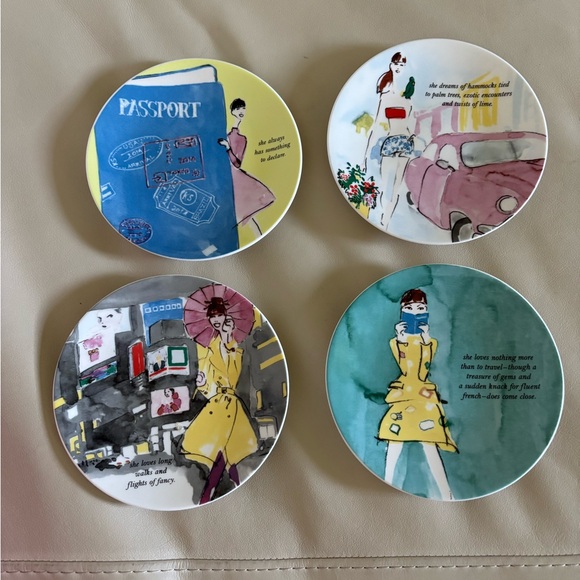 NIB Kate Spade Lenox Set of 4 Appetizer Plates - Picture 1 of 6